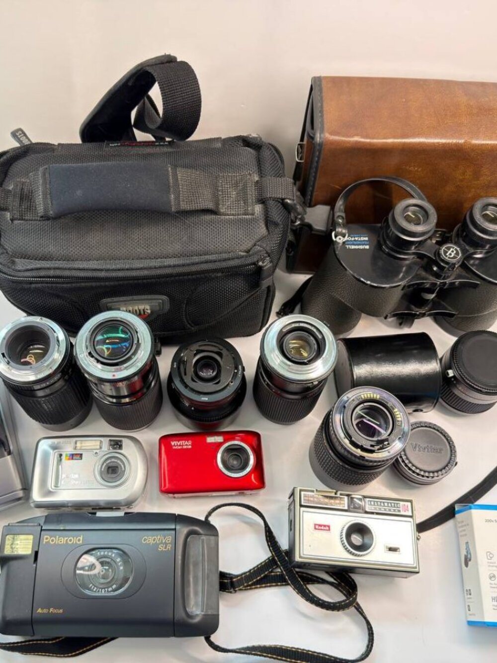 Vintage Camera & Lens Bundle – Polaroid, Kodak, Vivitar, Tamron, Tokina & More